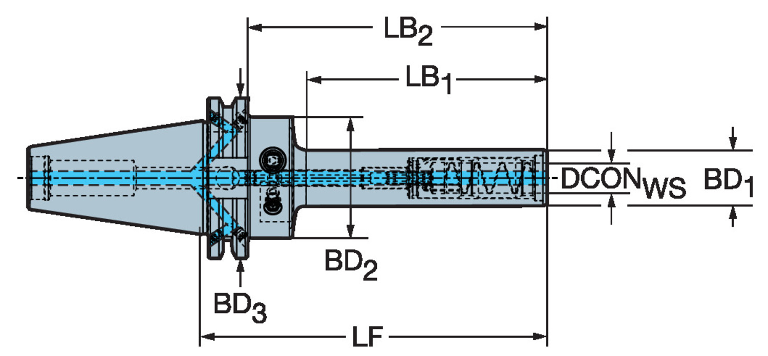 Adapter ze złącza BIG-PLUS CAT-V na oprawkę CoroChuck® 930 930-VB40-P-10-098