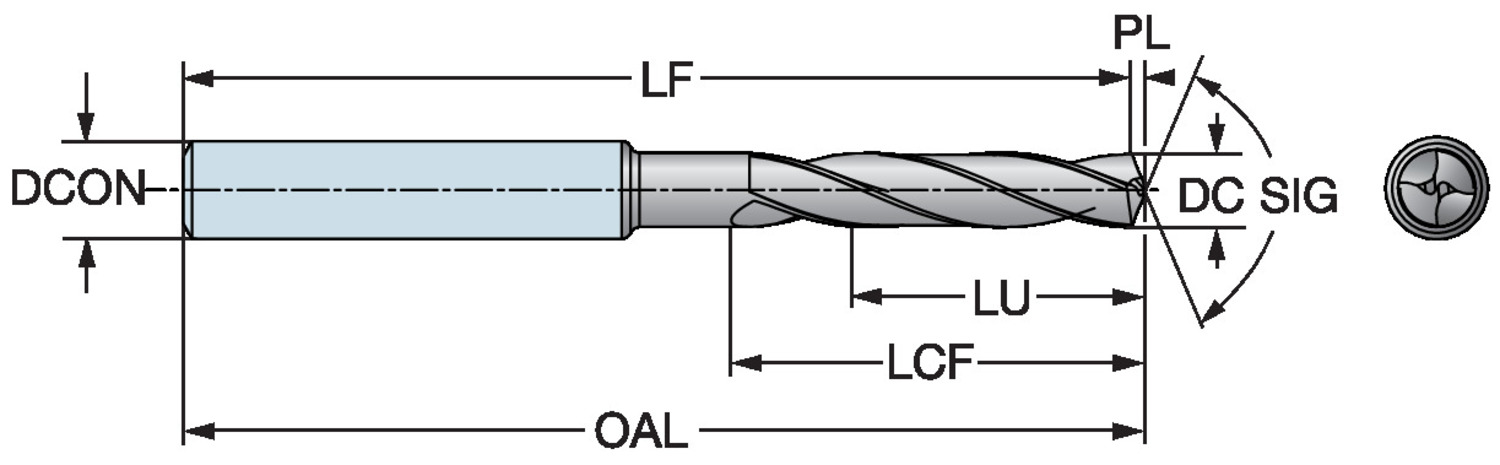 CoroDrill® 860, wiertło węglikowe 860.1-0620-019A0-GM X1BM