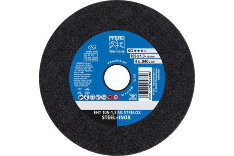 Ściernica tarczowa do cięcia EHT 105 × 1,3 × 16 mm prosta linia wydajna SG STEELOX do stali/stali szlachetnej