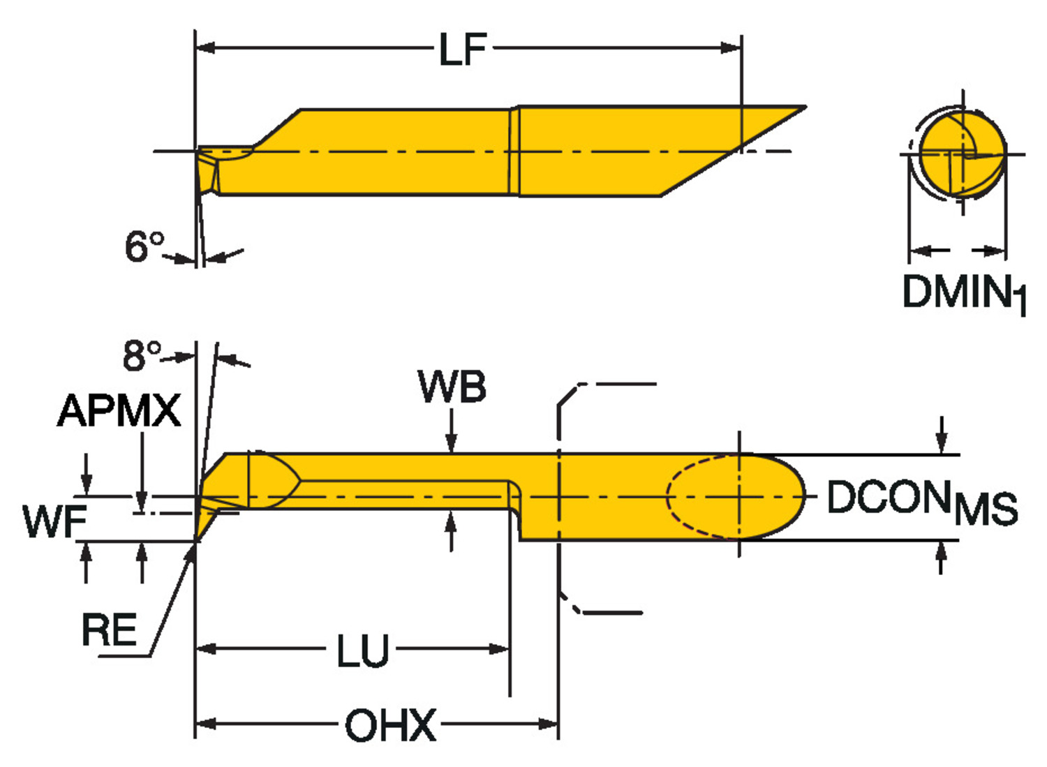 CoroTurn® XS, węglikowy wytaczak CXS-06T098-20-6230R 7014