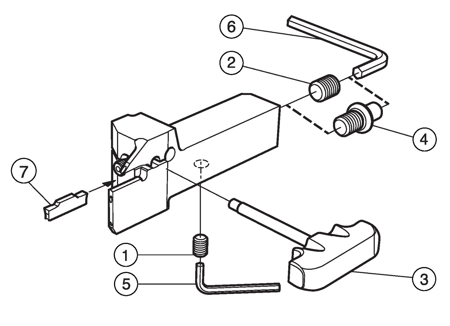 CoroCut® 1-2, oprawka systemu QS do przecinania i toczenia rowków QS-RF123H25C2525E
