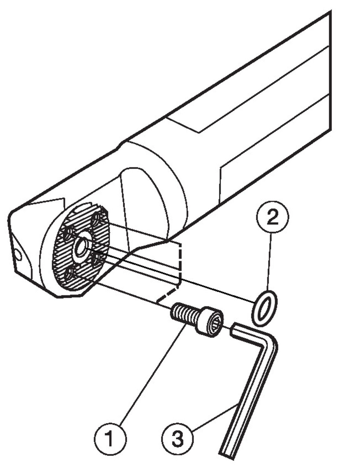 Adapter z chwytu cylindrycznego ze spłaszczeniem na złącze CoroTurn® SL SL-D24-32NF
