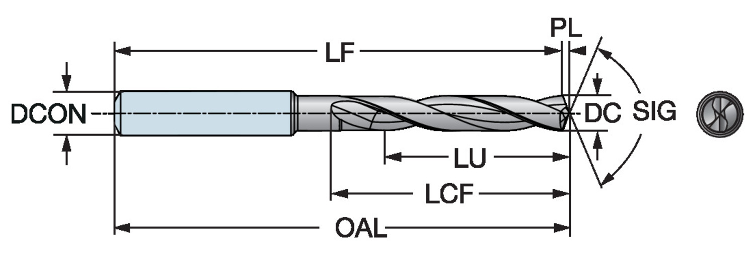 Wiertło węglikowe CoroDrill® 860-PM 860.1-0360-016A0-PM P1BM