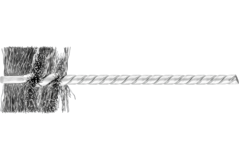 Szczotka wewnętrzna IBU Ø25 × 25 mm trzpień Ø3,8 mm drut stalowy Ø0,20