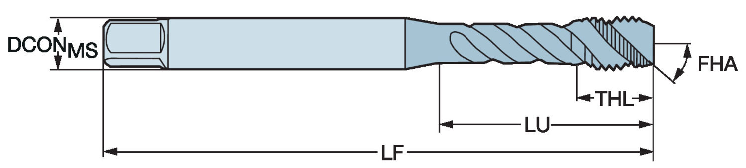 CoroTap™ 300, gwintownik ze śrubowym rowkiem wiórowym T300-MM100AF-5/16   C145