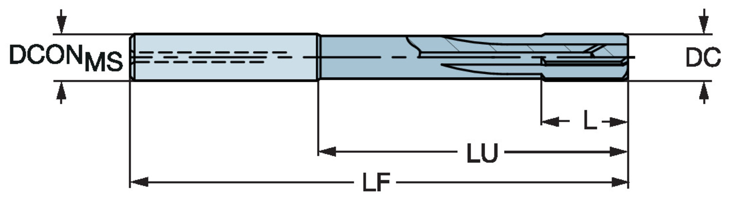 CoroReamer™ 435, rozwiertak węglikowy 435.B-0401-A1-XF    H10F