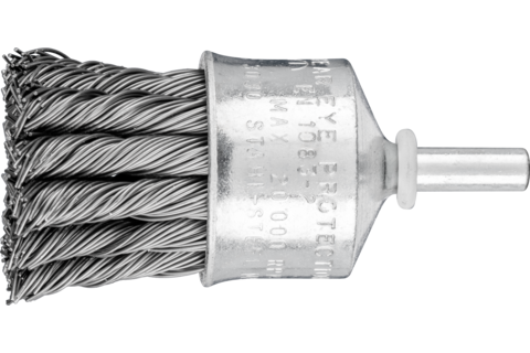 Pleciona szczotka-pędzelek PBG Ø30 mm trzpień Ø6 mm drut stalowy Ø0,50