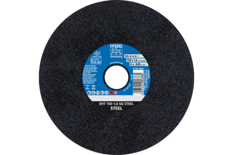 Ściernica tarczowa do cięcia EHT 150 × 1,6 × 22,23 mm prosta linia wydajna SG STEEL do stali