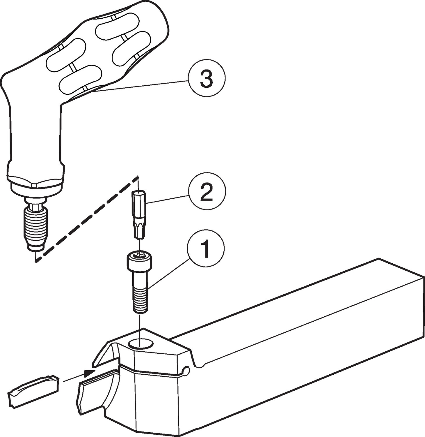 CoroCut® 2, nóż tokarski do rowków czołowych C2A-RS20-LFG15B-054DB