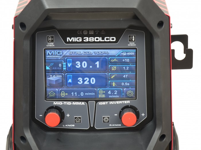 Półautomat spawalniczy TECNO MIG 380 LCD SYNERGIC