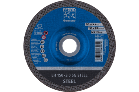 Ściernica tarczowa do cięcia EH 150 × 3,0 × 22,23 mm odgięta linia wydajna SG STEEL do stali