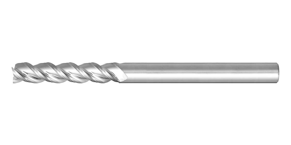 Frez palcowy przedłużany VHM do aluminium Ø3 12/100mm d4 3F 55HRC