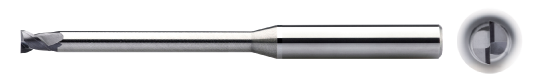 Frez palcowy miniaturowy VHM NiTiCo 30 AlCrN Z2 ⌀2.5x3.7x50