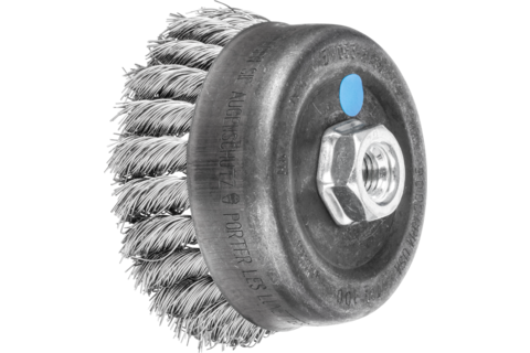 Szczotka garnkowa pleciona TBG Ø100 mm M14, drut ze stali szlachetnej Ø0,50 mm do szlifierki kątowej