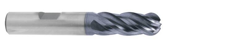 Frez kulowy V7 PLUS VHM 35°/37° 4F Y-Coating 25x25x38x104