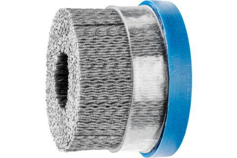 Szczotka kompozytowa talerzowe DBUR Ø76 × 22,2 mm włókno SiC do otworu Ø1,10 mm, ziarno 120, stacjonarne
