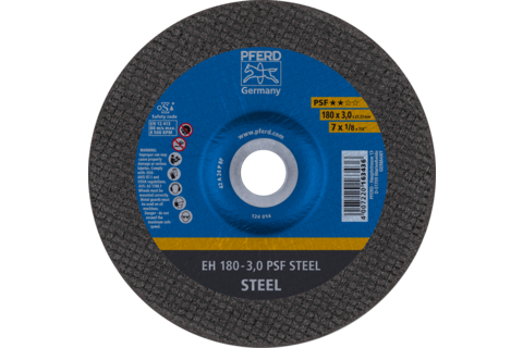 Ściernica tarczowa do cięcia EH 180 × 3,0 × 22,23 mm odgięta linia uniwersalna PSF STEEL do stali