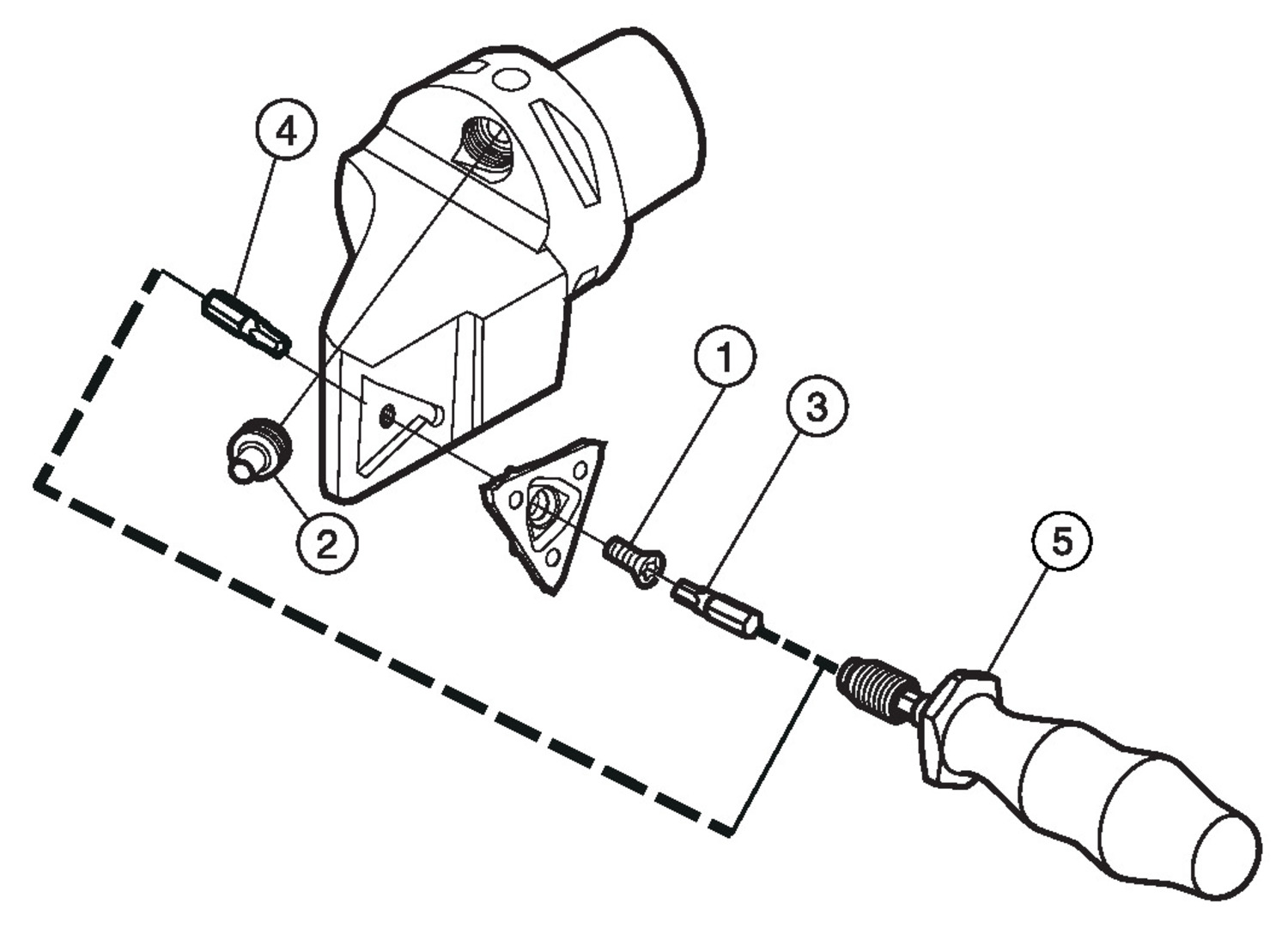 CoroCut® 3, oprawka do przecinania i toczenia rowków C3-RF123T06-22045BM