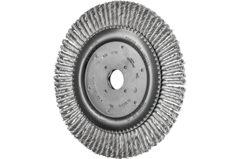 Szczotka PIPELINE pleciona RBG Ø178 × 6x22,2 mm, drut ze stali nierdzewnej Ø0,50 mm do szlifierki kątowej
