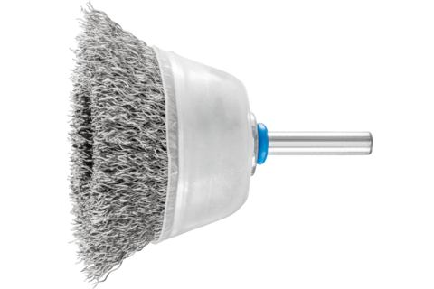 Szczotka garnkowa niepleciona TBU Ø60 mm trzpień Ø6 mm drut ze stali szlachetnej Ø0,30