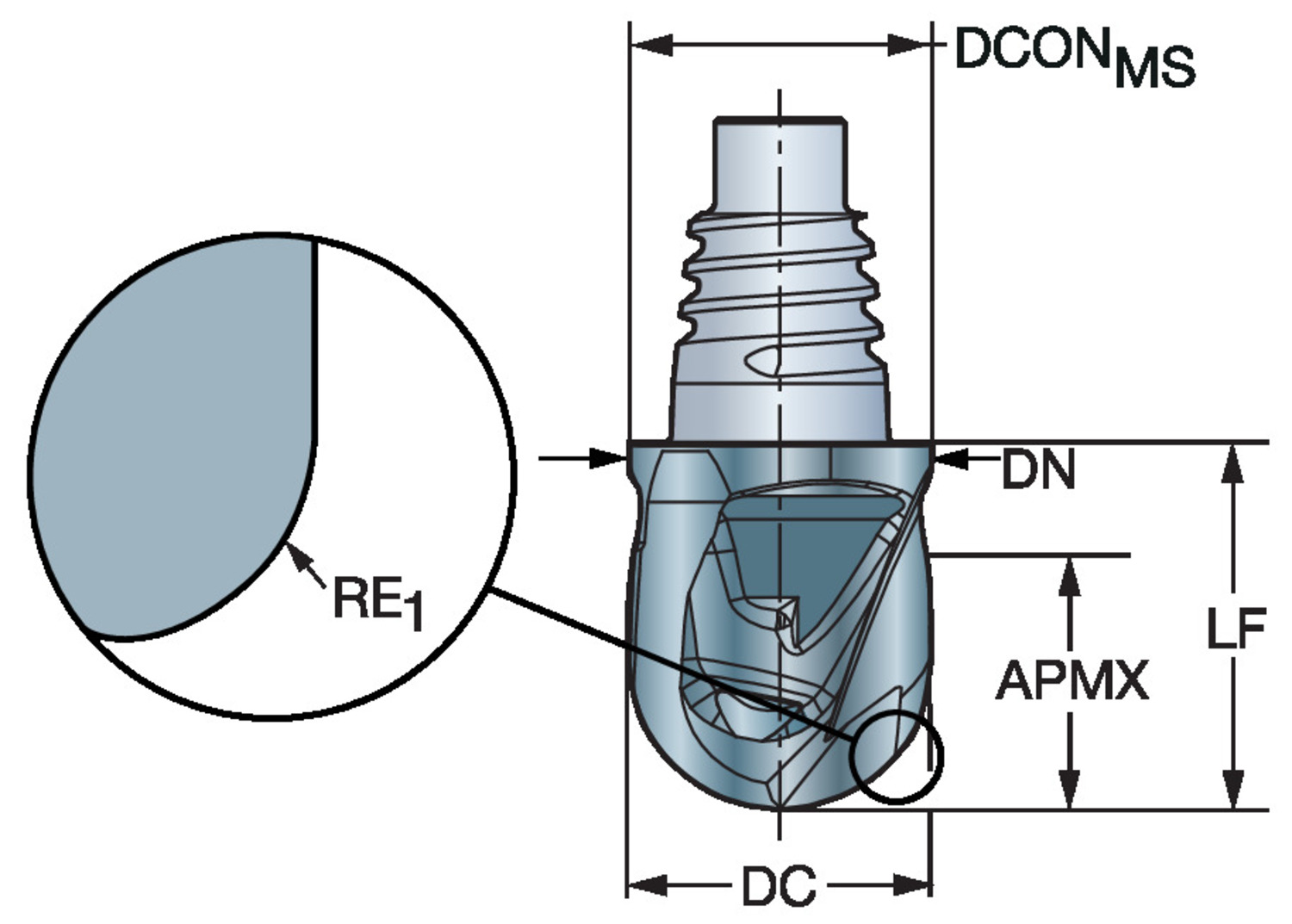 CoroMill® 316, monolityczne węglikowe części robocze do profilowania A316-10BM210-03750G 1730