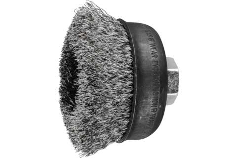 Szczotka garnkowa niepleciona TBU Ø75 mm M14 drut ze stali szlachetnej Ø0,30 do szlifierki kątowej