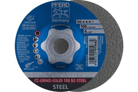 Ściernica tarczowa CC-GRIND-SOLID 100 × 16 mm COARSE linia wydajna SG STEEL do stali