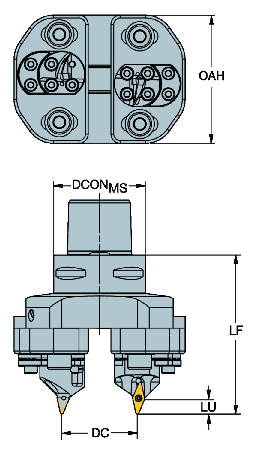 CoroBore® XL, narzędzie nastawne do systemu SpiroGrooving™ 820-75VC11X-C5