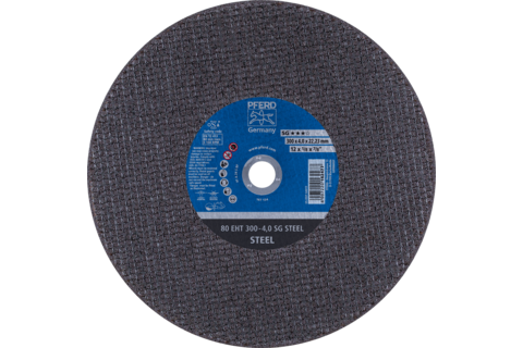 Ściernica tarczowa do cięcia do szlifierki-przecinarki EHT 300 × 4,0 × 22,23 mm SG STEEL do stali (80 m/s)
