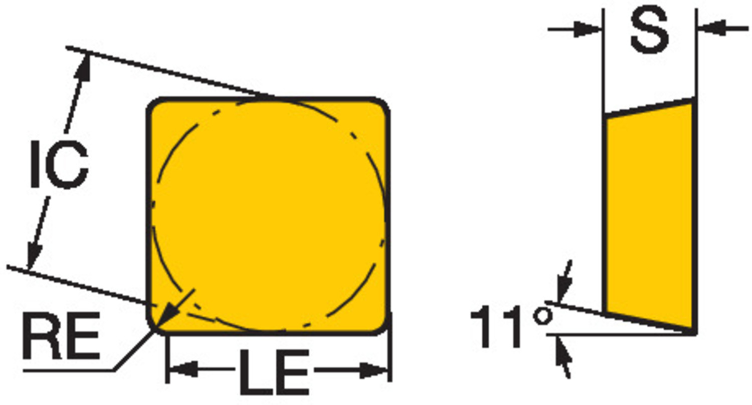 T-Max®, płytka tokarska SPUN 09 03 04       H13A