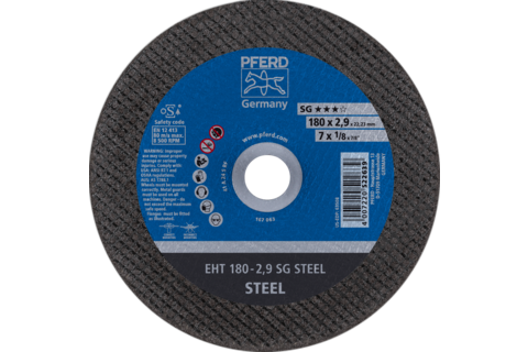 Ściernica tarczowa do cięcia EHT 180 × 2,9 × 22,23 mm prosta linia wydajna SG STEEL do stali