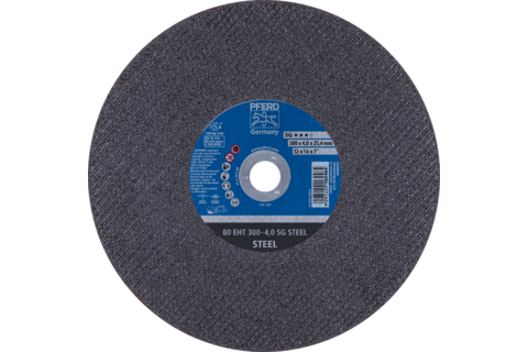 Ściernica tarczowa do cięcia do szlifierki-przecinarki EHT 300 × 4,0 × 25,4 mm SG STEEL do stali (80 m/s)