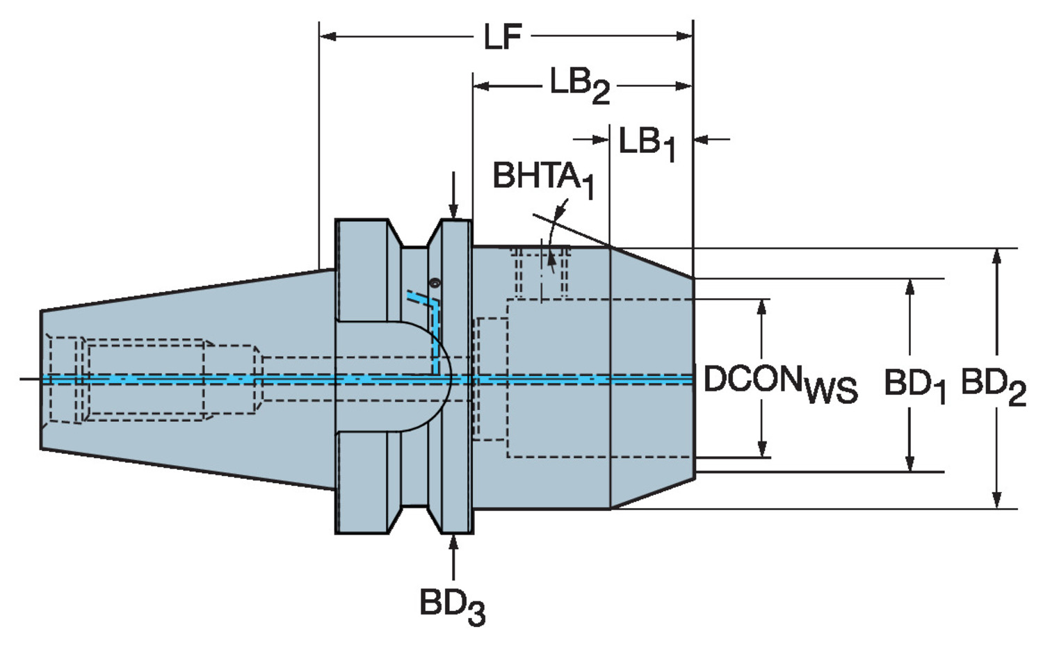 Adapter ze złącza MAS-BT 403 na złącze Weldon A2B20-40 10 100