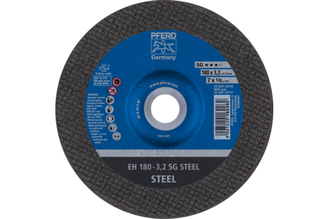 Ściernica tarczowa do cięcia EH 180 × 3,2 × 22,23 mm odgięta linia wydajna SG STEEL do stali