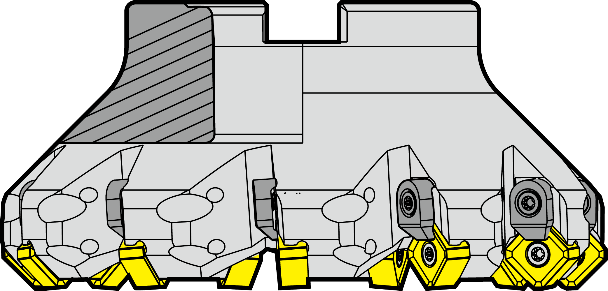 Frez na płytki wymienne F45-SNMX12-D63Z7S22