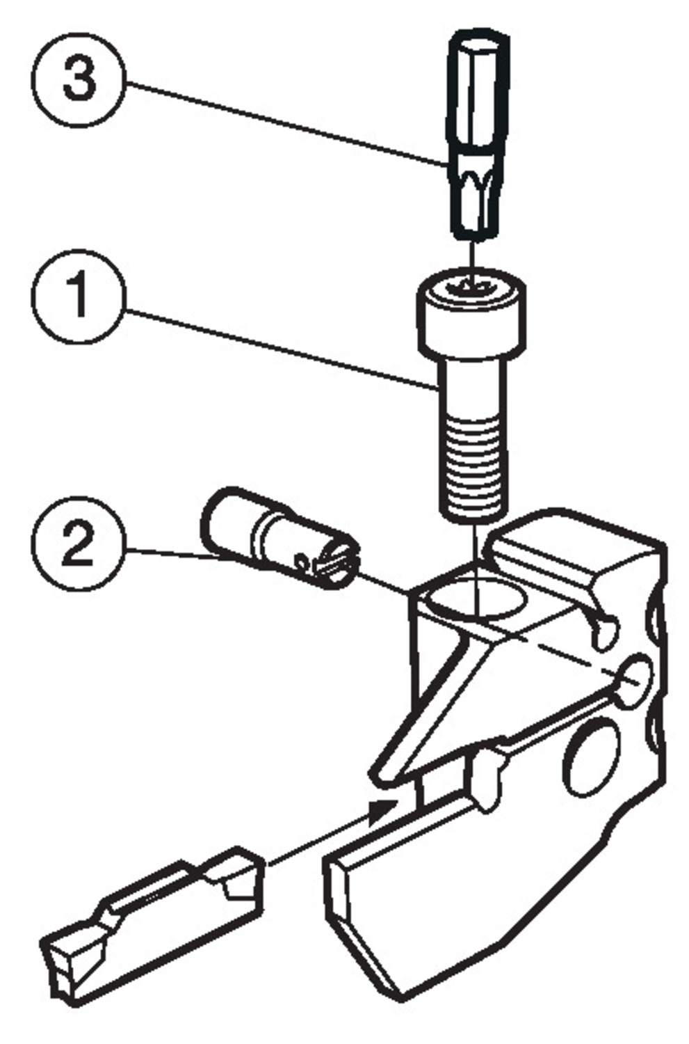 CoroCut® 1-2, głowica do toczenia rowków czołowych 570-32L123F12B054A