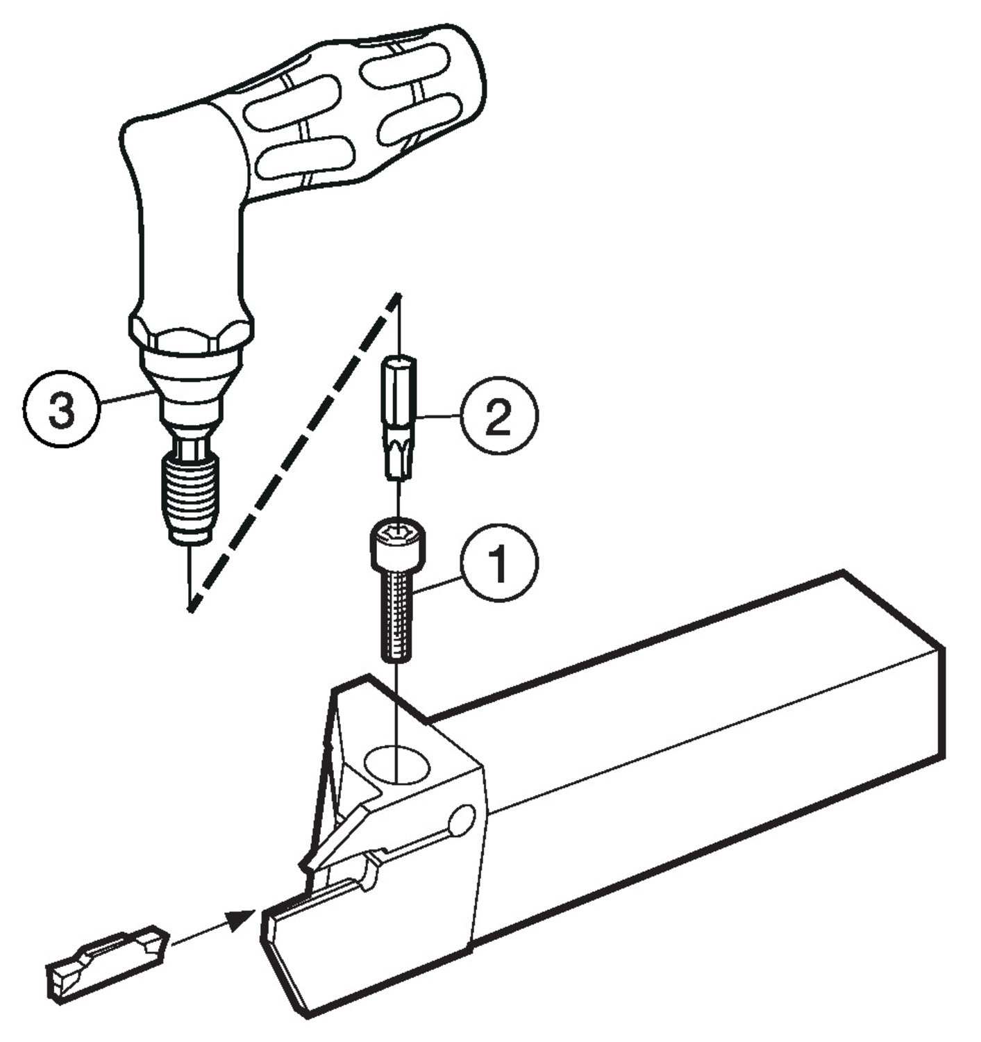 CoroCut® 1-2, oprawka z chwytem tradycyjnym do profilowania LX123J062-16B-070