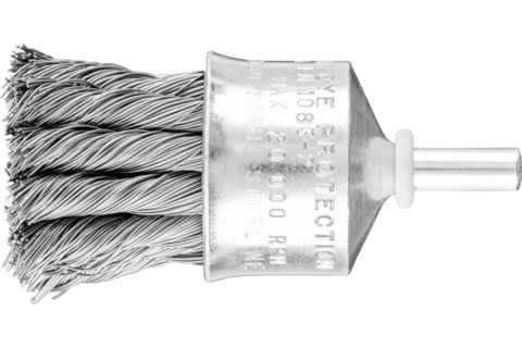 Pleciona szczotka-pędzelek POS PBG Ø30 mm trzpień Ø6 mm drut stalowy Ø0,35