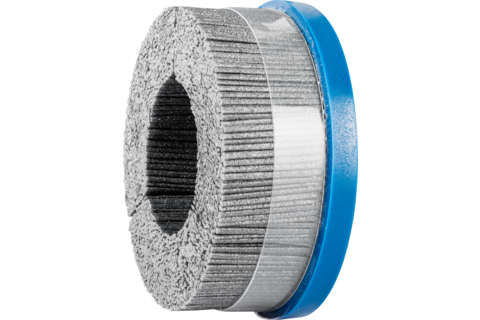 Szczotka kompozytowa talerzowe DBUR Ø125 × 22,2 mm włókno SiC do otworu Ø1,14 mm, ziarno 80, stacjonarne