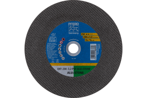Ściernica tarczowa do cięcia EHT 230 × 3,2 × 22,23 mm prosta linia uniwersalna PSF ALU+STONE do aluminium/metali nieżelaznych/ka