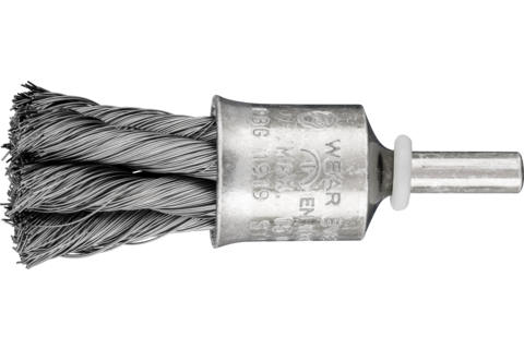 Pleciona szczotka-pędzelek PBG Ø19 mm trzpień Ø6 mm drut stalowy Ø0,25