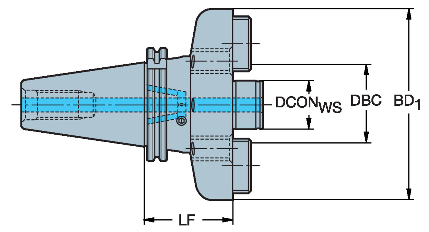 Adapter ze złącza CAT-V na uchwyt CoroBore® XL A392.645XL-5040 075
