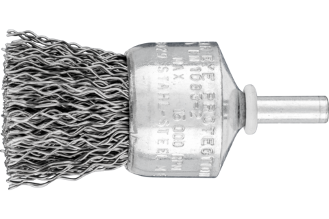 Niepleciona szczotka-pędzelek PBU Ø30 mm trzpień Ø6 mm drut stalowy Ø0,20