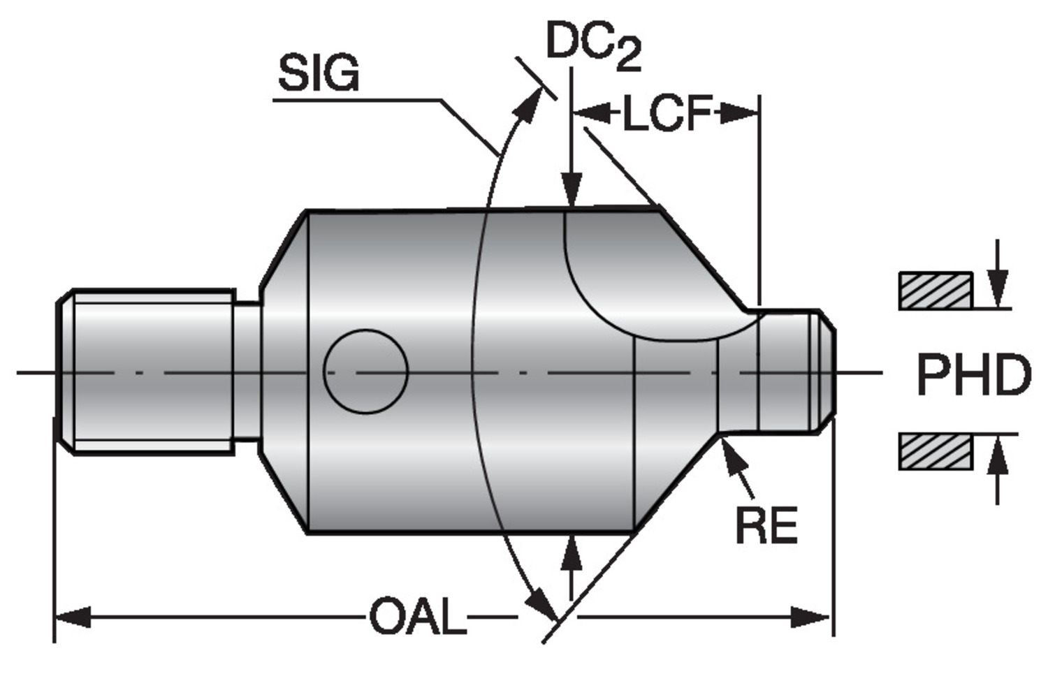 CoroDrill® 452, pogłębiacz stożkowy 452.C1-0414-100T-C  CD10