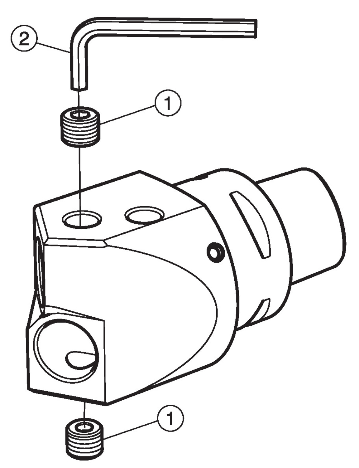 Mini głowica rewolwerowa Coromant Capto® na dwa wytaczaki C6-ABB-25-2