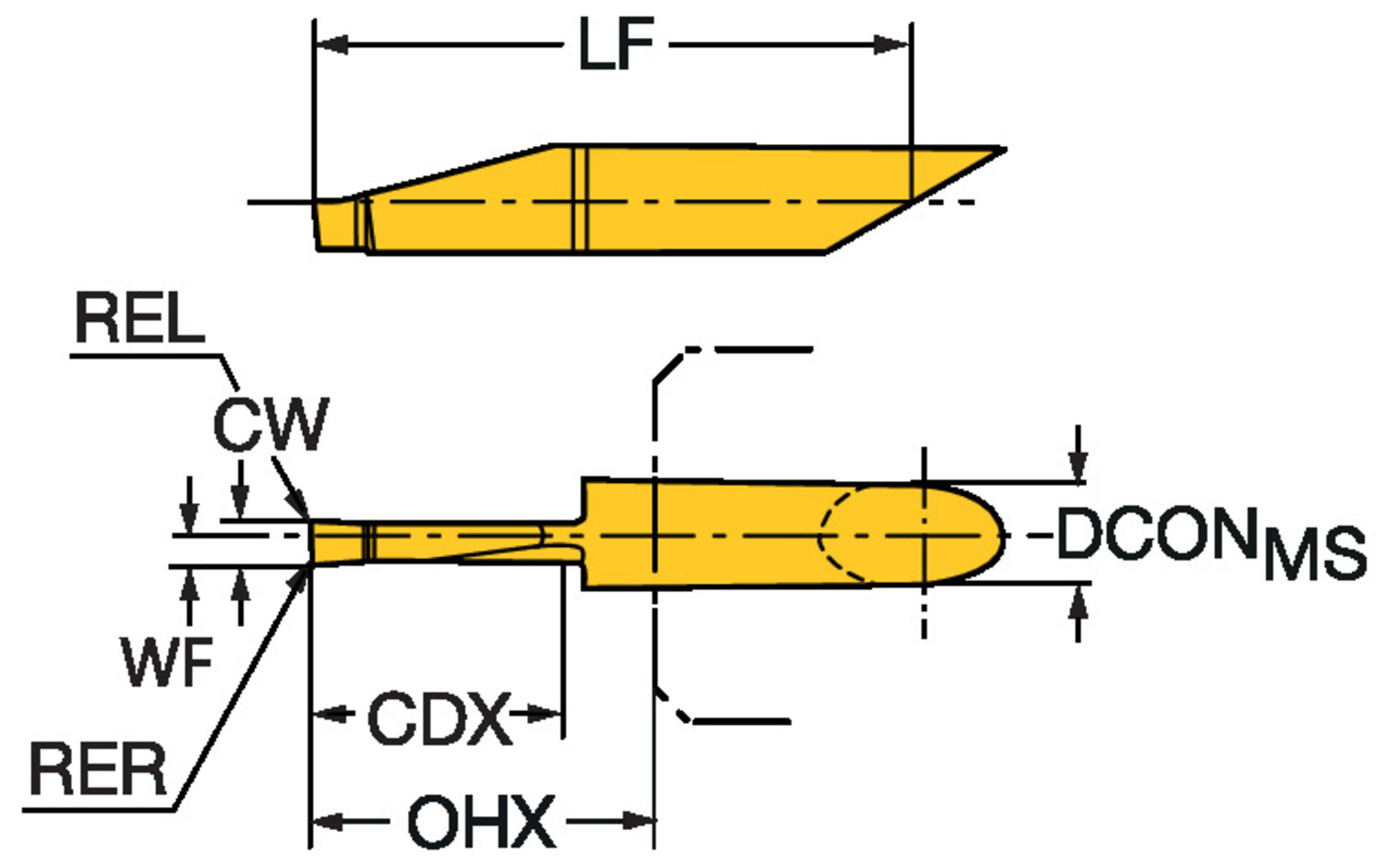 CoroTurn® XS, węglikowy wytaczak do rowków czołowych CXS-08F300-8015AR   1025