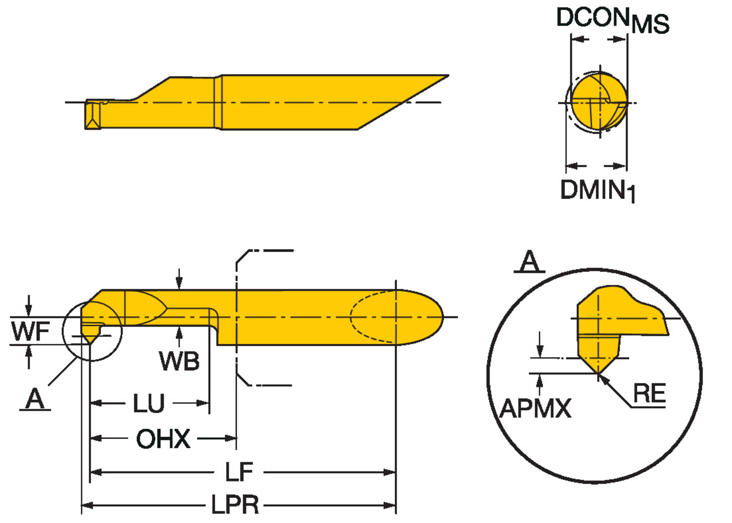 CoroTurn® XS, węglikowy wytaczak CXS-05T045-20-5220R 1025