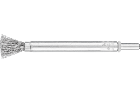 Szczotka-pędzelek długa niepleciona PBUL Ø10 mm trzpień Ø6 mm drut stalowy Ø0,20