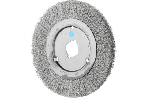 Szczotka tarczowa wąska niepleciona RBU Ø200 × 16xvariable otwór, drut ze stali nierdzewnej Ø0,30
