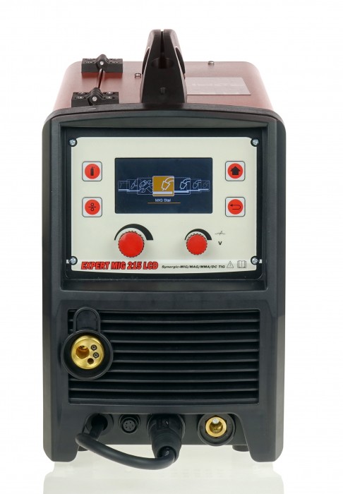 Półautomat spawalniczy EXPERT MIG 215 LCD MIG/MMA/TIG SYNERGIC ALU